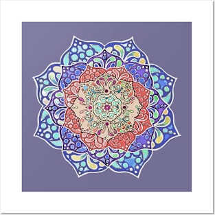 Rosy Mandala Posters and Art